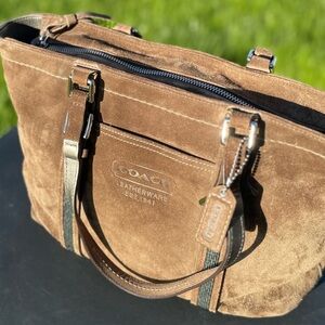 Beautiful suede Coach satchel